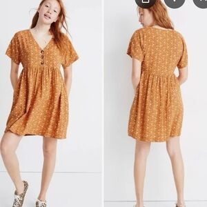 Floral Button-Front Dress